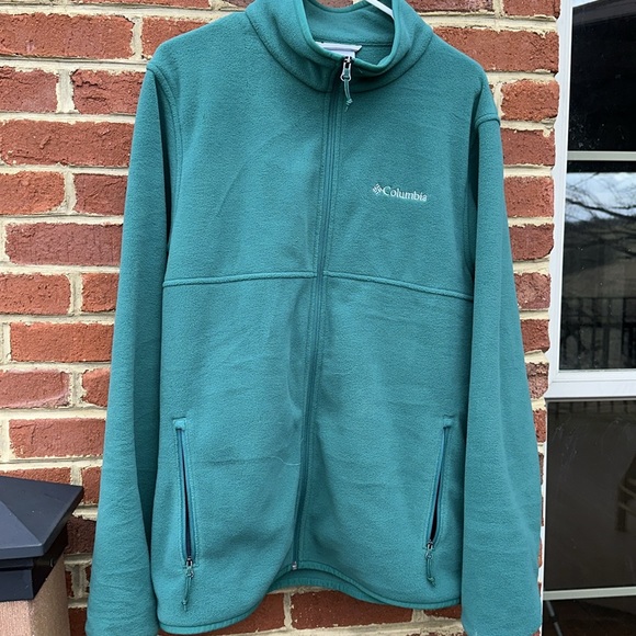 Columbia Fleece Men’s Large Green Jacket. - Picture 4 of 7